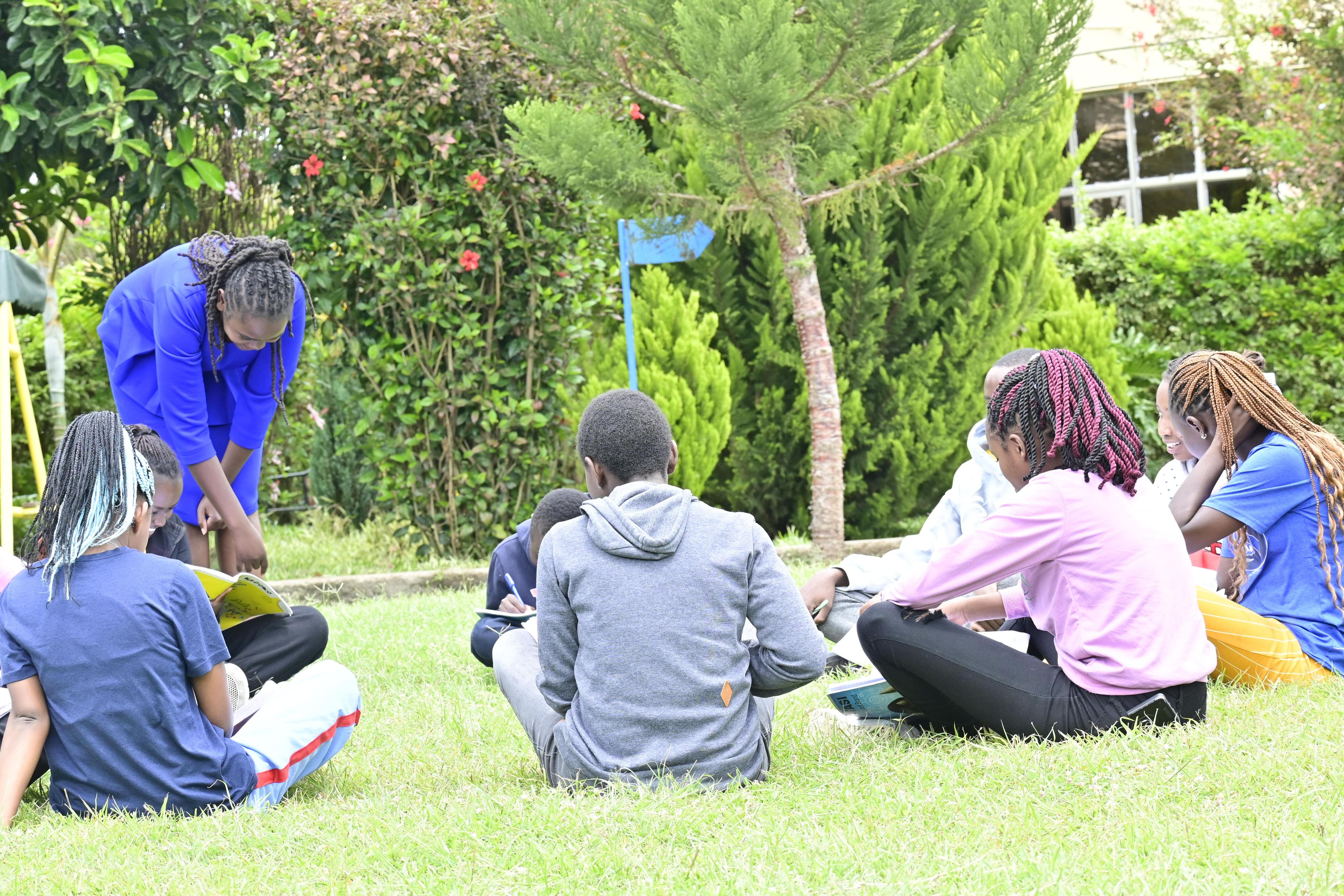 Community gathering in library